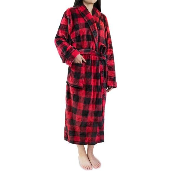 Fleece Robe For Women, Plush Warm Bathrobe Womens, Fluffy Soft Spa Long Robe‎ - Picture 1 of 4